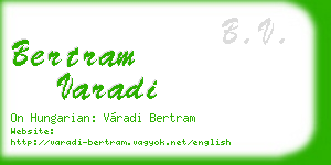 bertram varadi business card